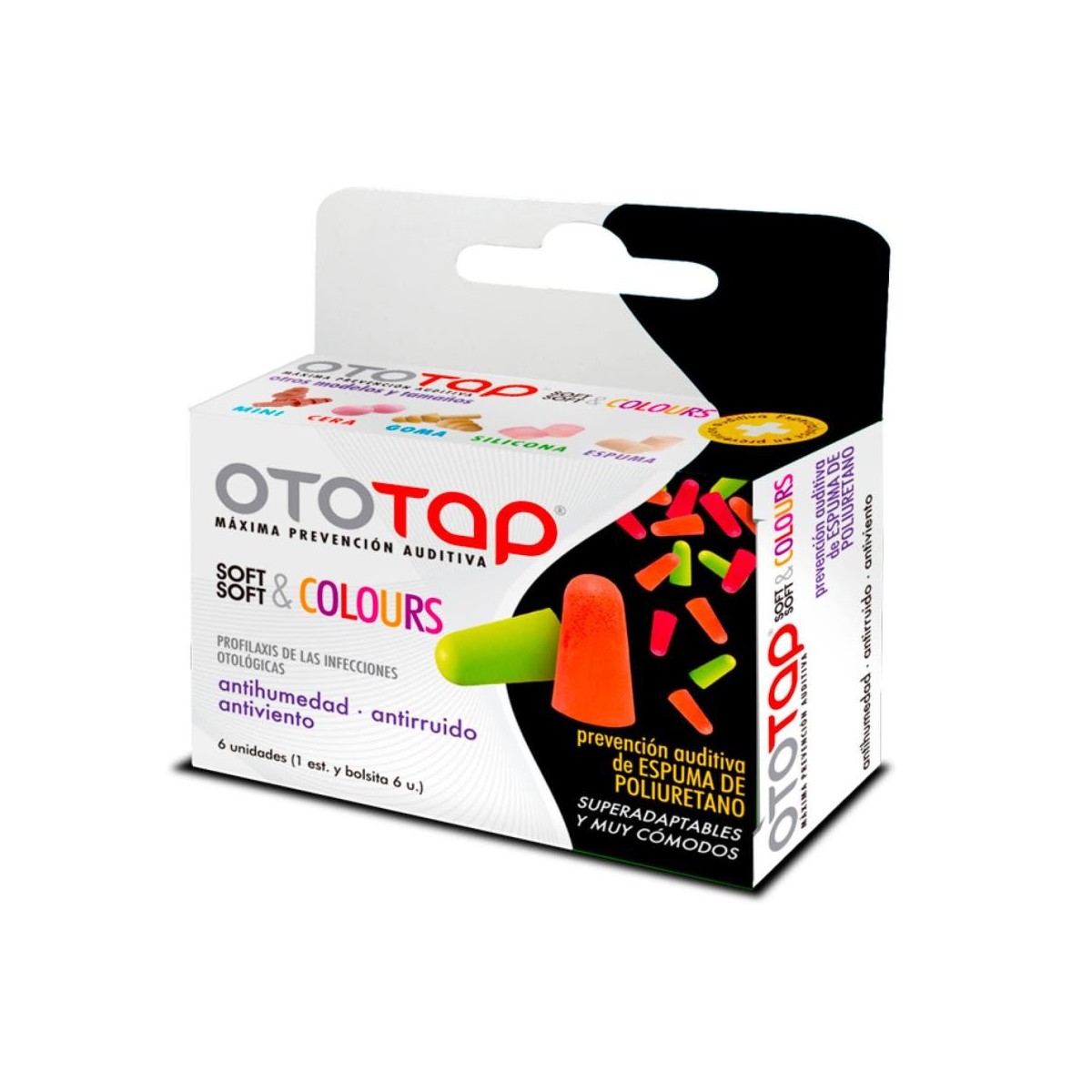 ototap soft colours tapones oidos poliuretano 6uds