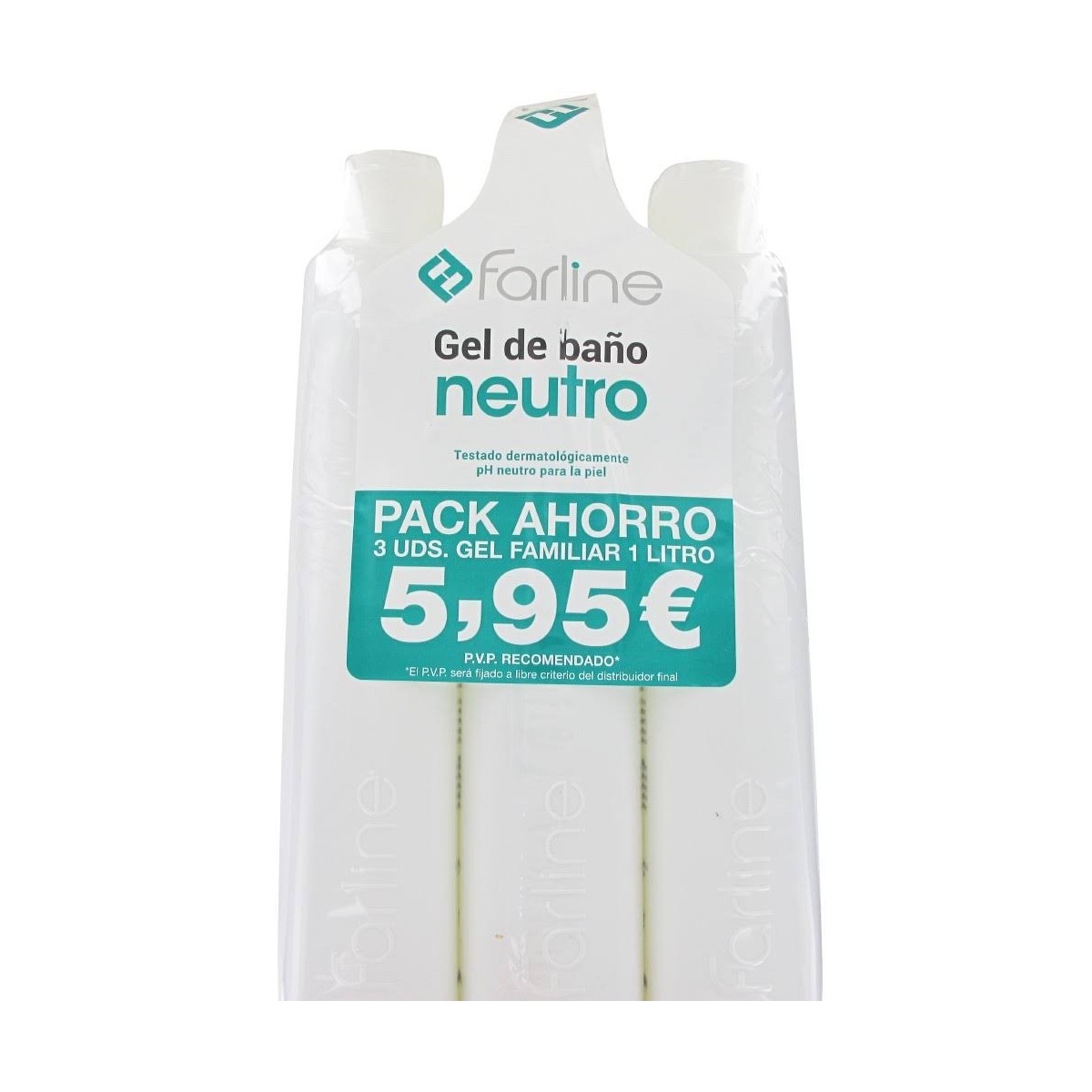 farline gel de bano familiar 1 litro pack 3