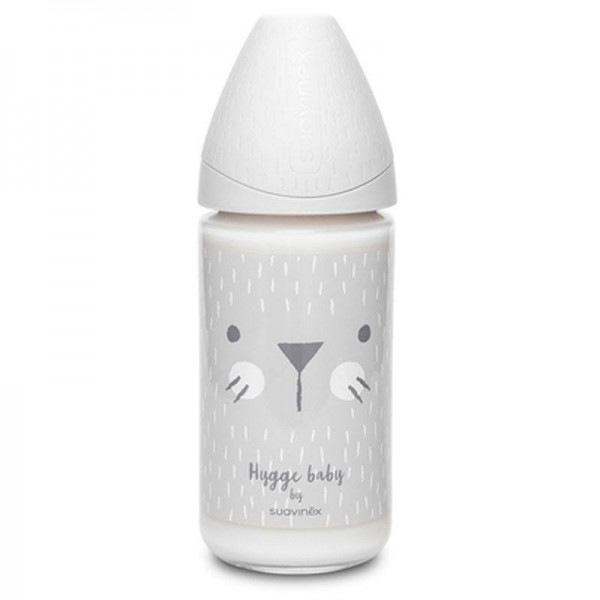suavinex biberon vidrio 240 ml tetina 3 posiciones silicona