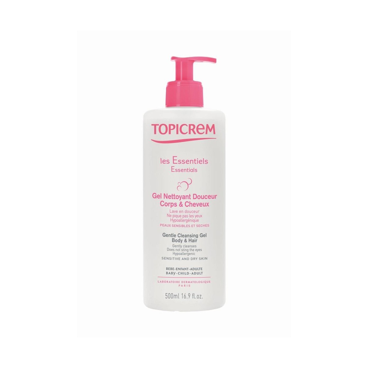 topicrem gel limpiador suave 500 ml