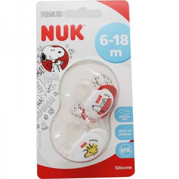 nuk snoopy chupete t2 silicona 2 uds