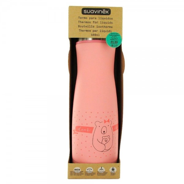 suavinex termo para liquidos rosa 500 ml