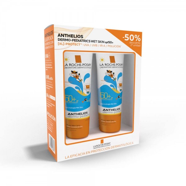 la roche posay duplo leche gel anthelios dermo pediatrics wet skin spf50