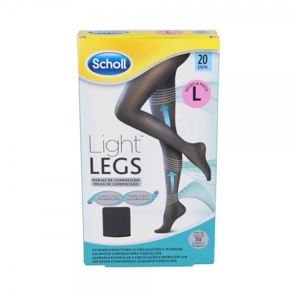 scholl medias de compresion 20 den negro l