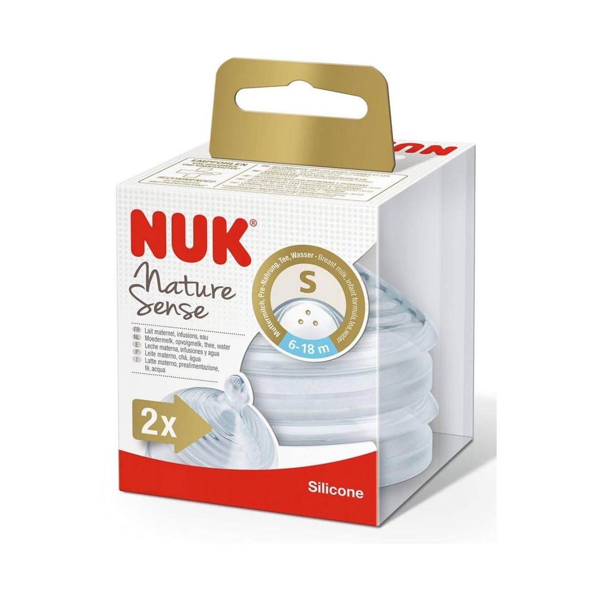 tetina silicona anticolico nuk nature sense 2 s