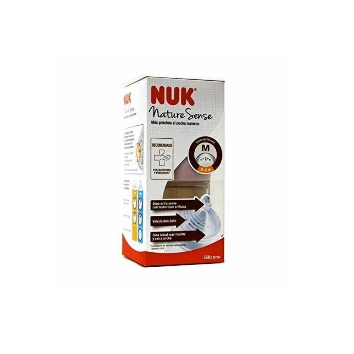 nuk nature sense biberon pp silicona talla m 150 ml