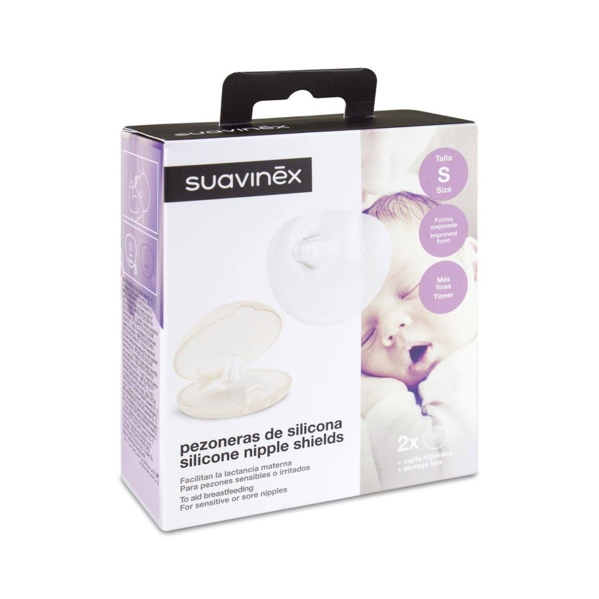 suavinex pezonera de silicona talla s 2 unidades
