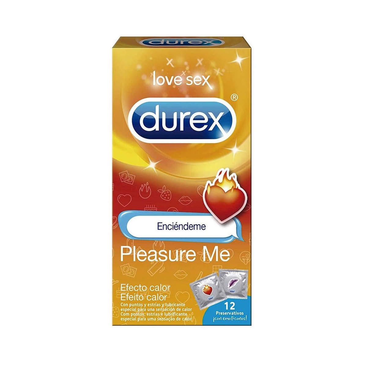 durex pleasure me efecto calor 12 preservativos
