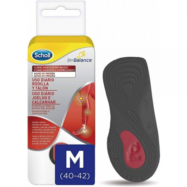 scholl plantillas in balance rodilla y talon talla m