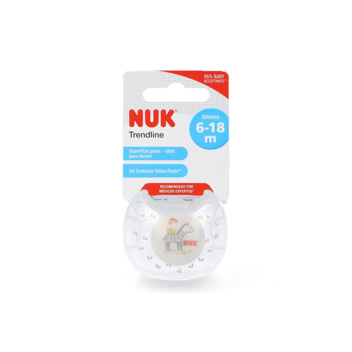 nuk chupete jungle 6 18 silicona 1 ud