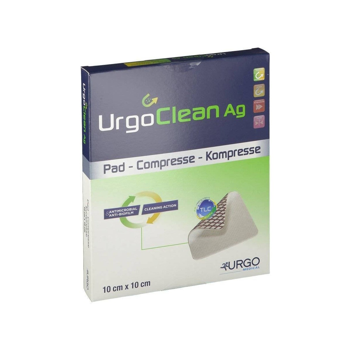 urgoclean ag aposito esteril 10 x 10 cm 3 uds