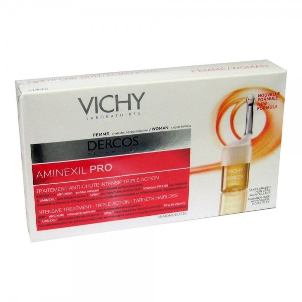 vichy dercos aminexil pro mujer 18 ampollas