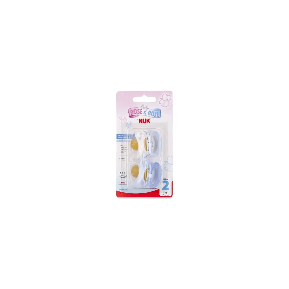 nuk chupete blue 6 18 latex 2 uds