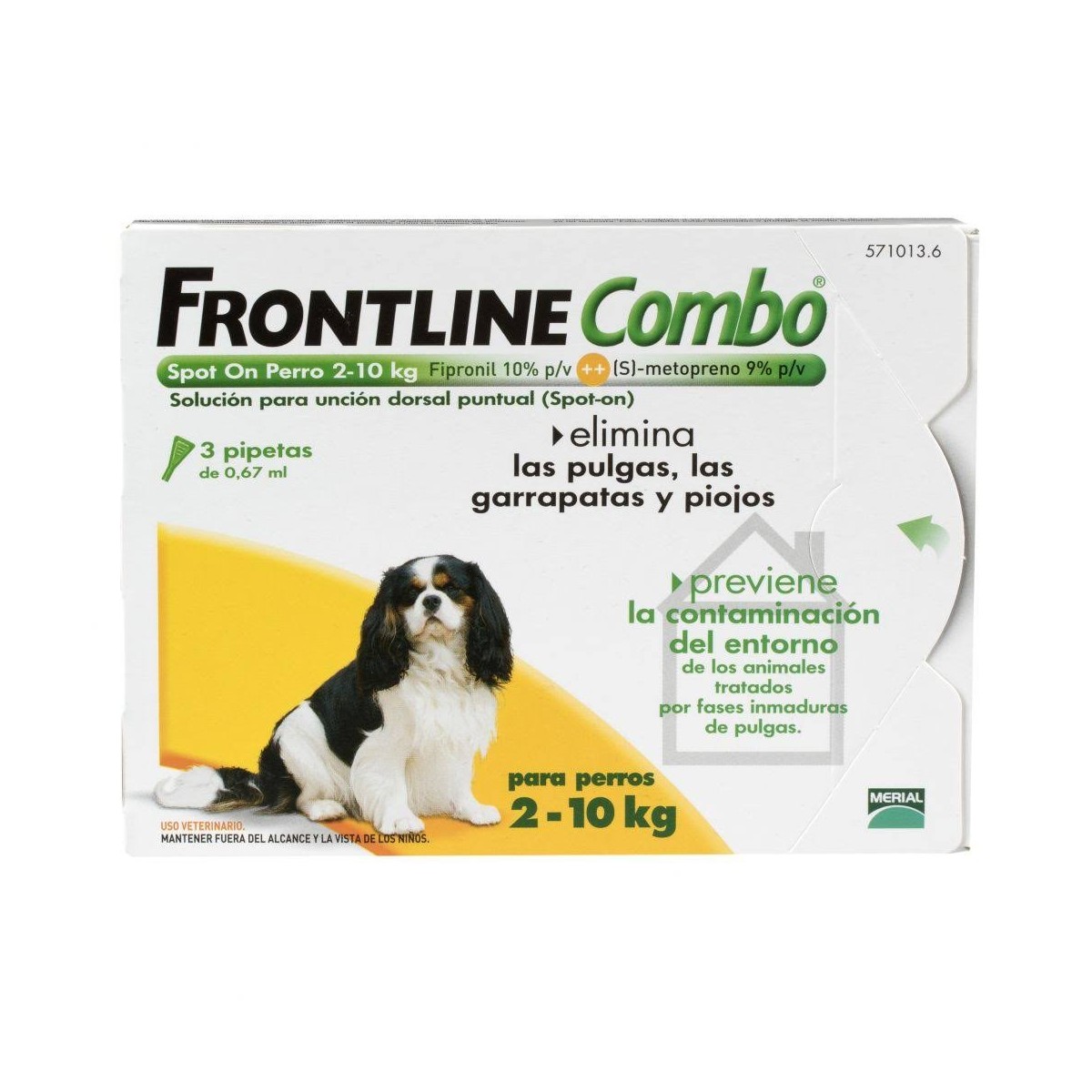 frontline combo perros 2 10kg 3 pipetas