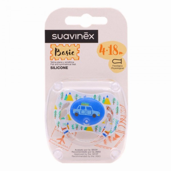 suavinex chupete wanderlust basic silicona tetina fisiologica 4 18m