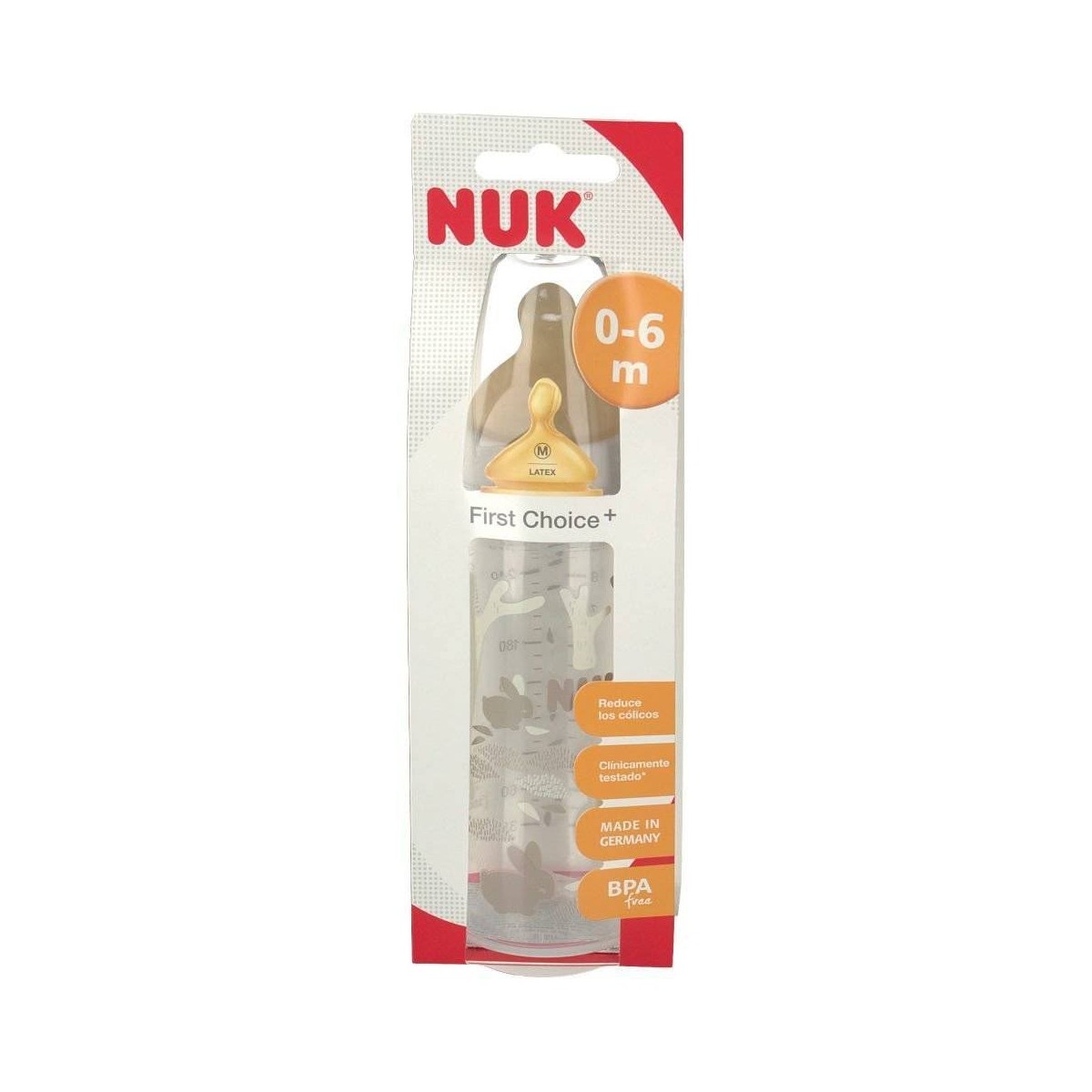 nuk biberon latex first choice 300 ml leche m 0 6m