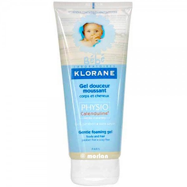 klorane bebe gel suave cuerpo cabello 200 ml
