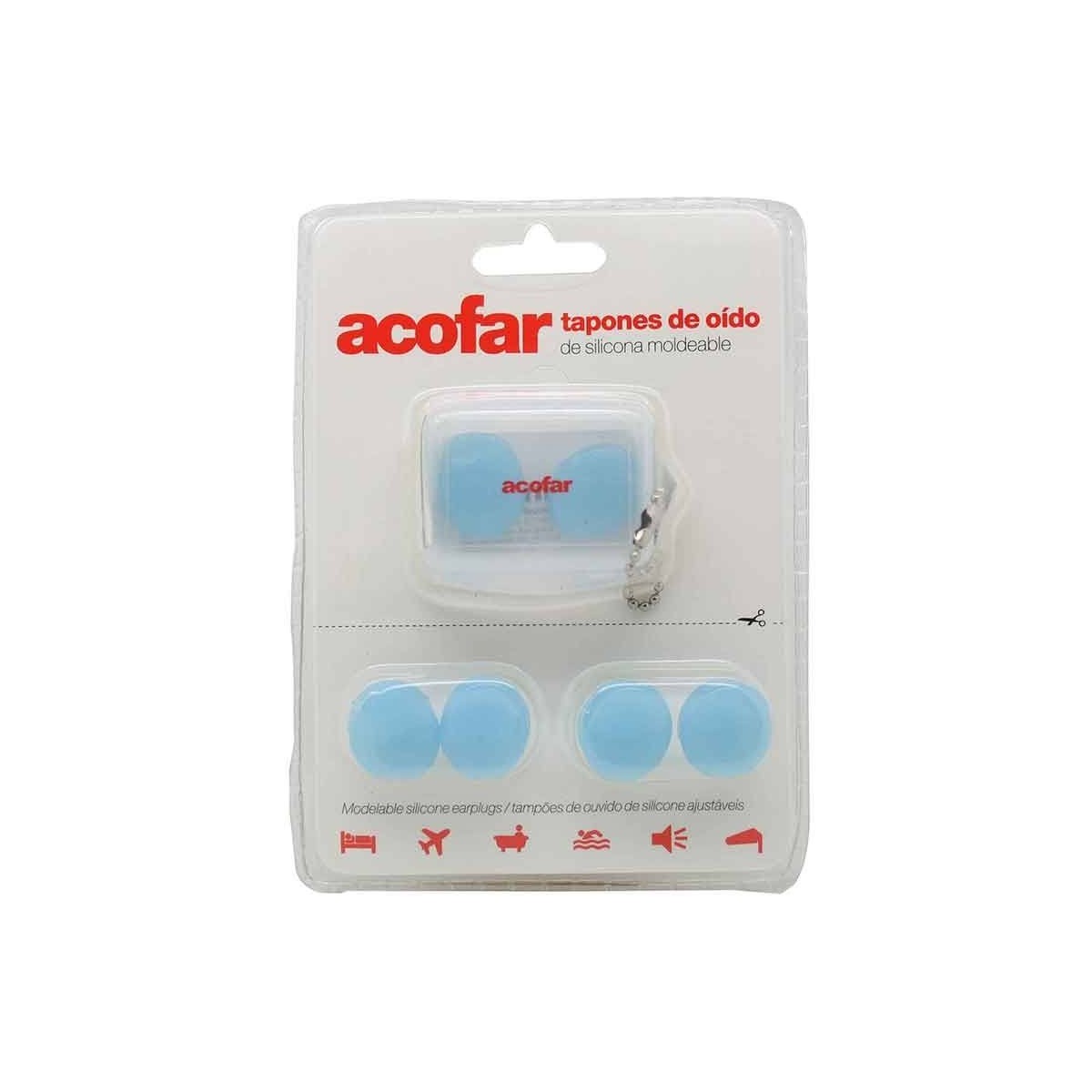 tapones oido silicona moldeables 6 unidades acofar