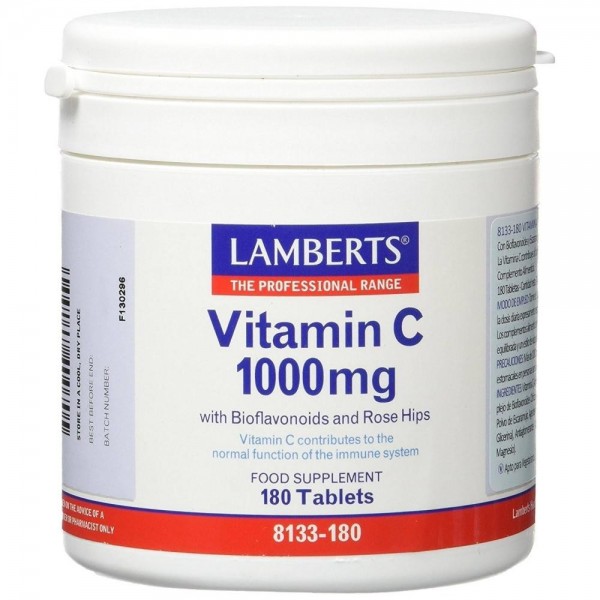 lamberts vitamina c 1000mg con bioflavonoides 180 comprimidos