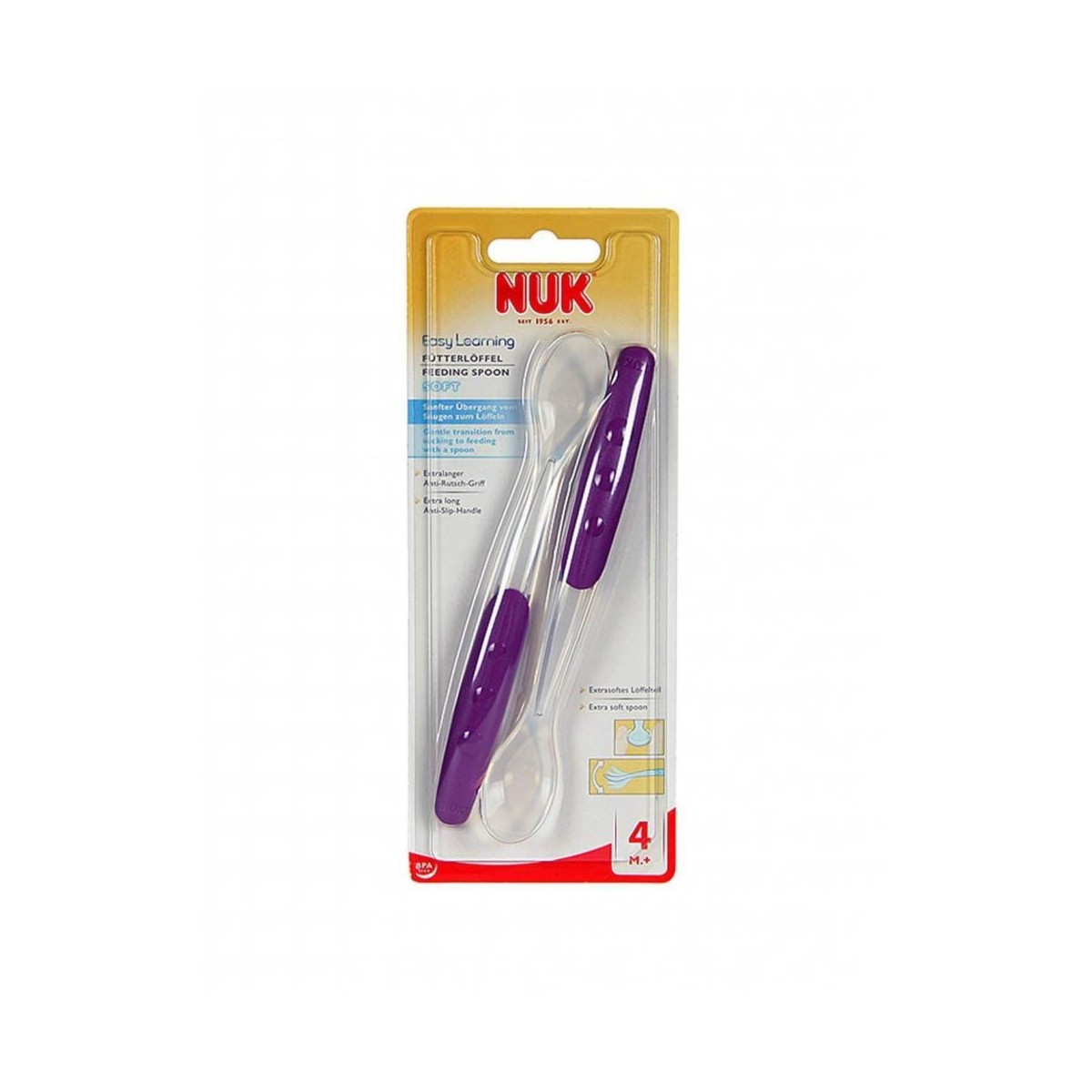 cuchara silicona easy learning 2 unidades nuk