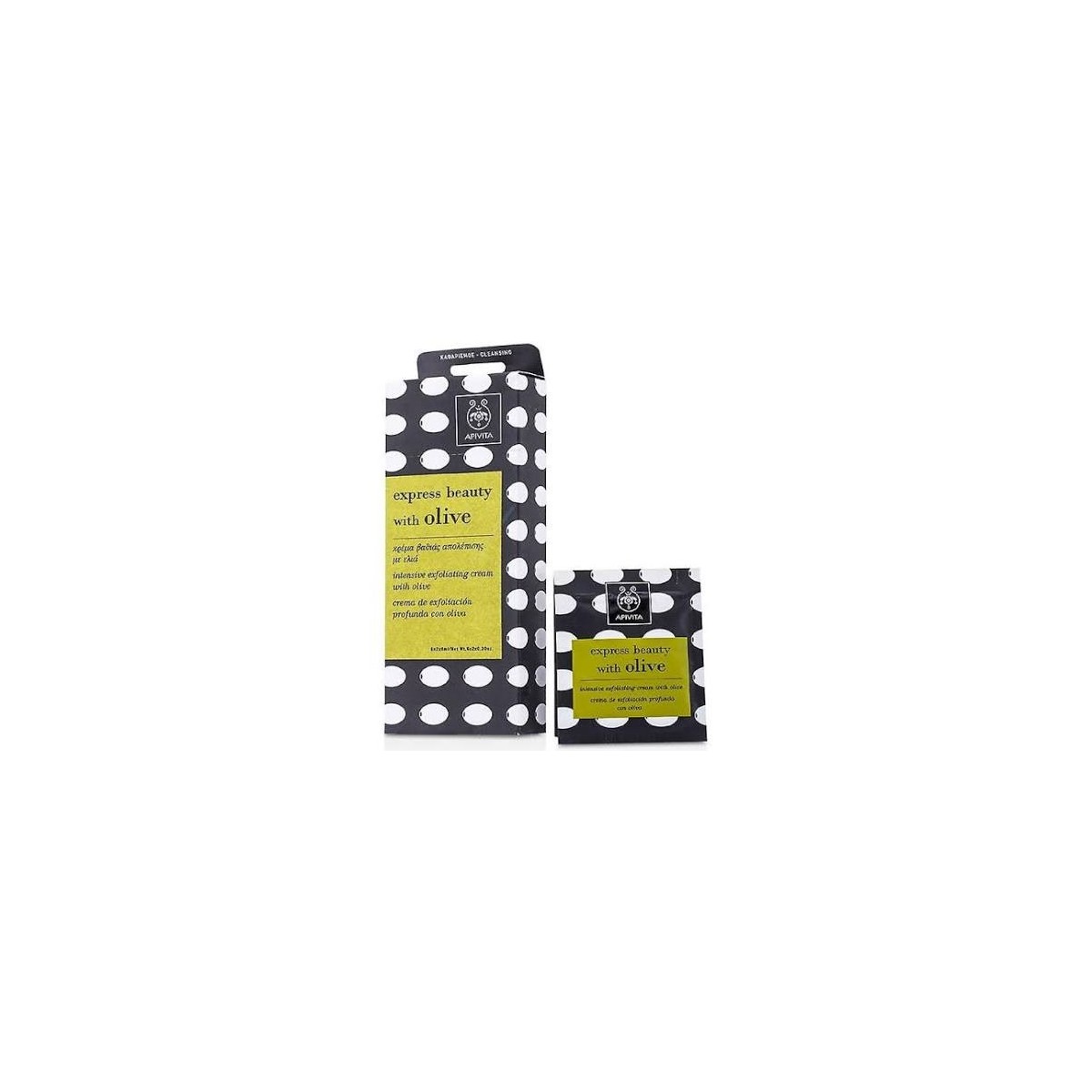 apivita express beauty exfoliante intensivo en crema con oliva 6x2x8ml