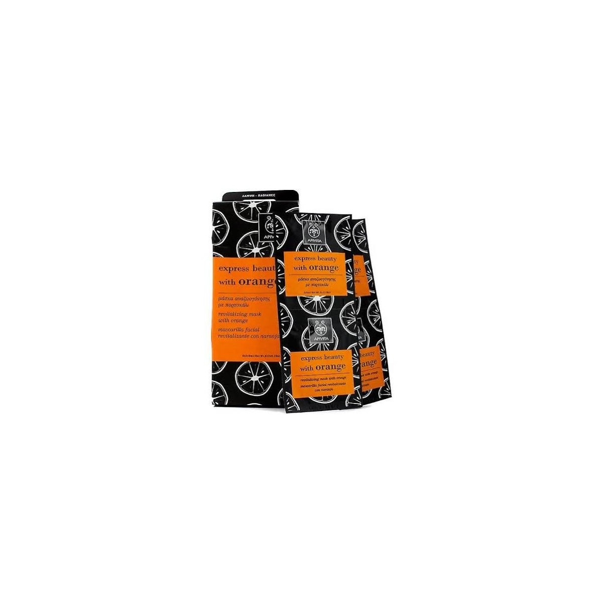 apivita express beauty mascarilla revitalizante con naranja 2x8ml