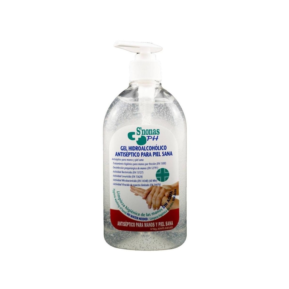 snonas gel sanitario limpieza manos 500ml
