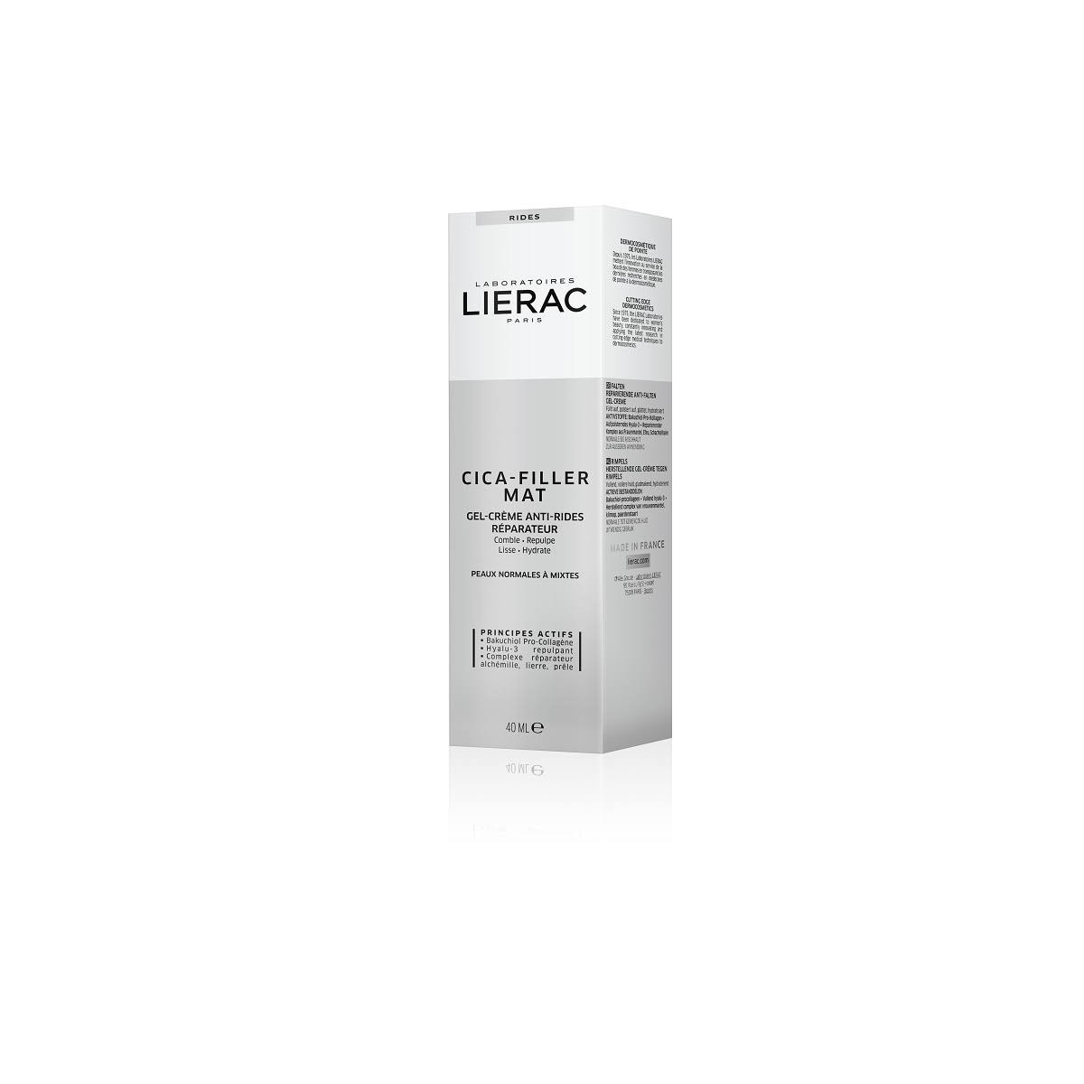 lierac cica filler mat gel crema 40 ml