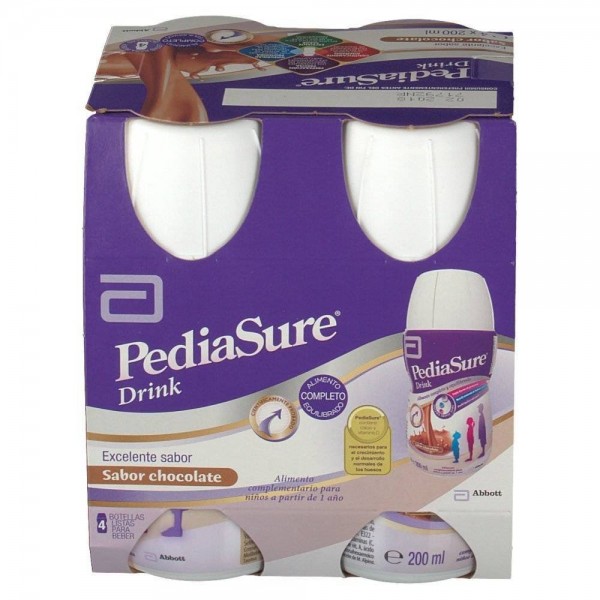 pediasure drink chocolate 4x200ml