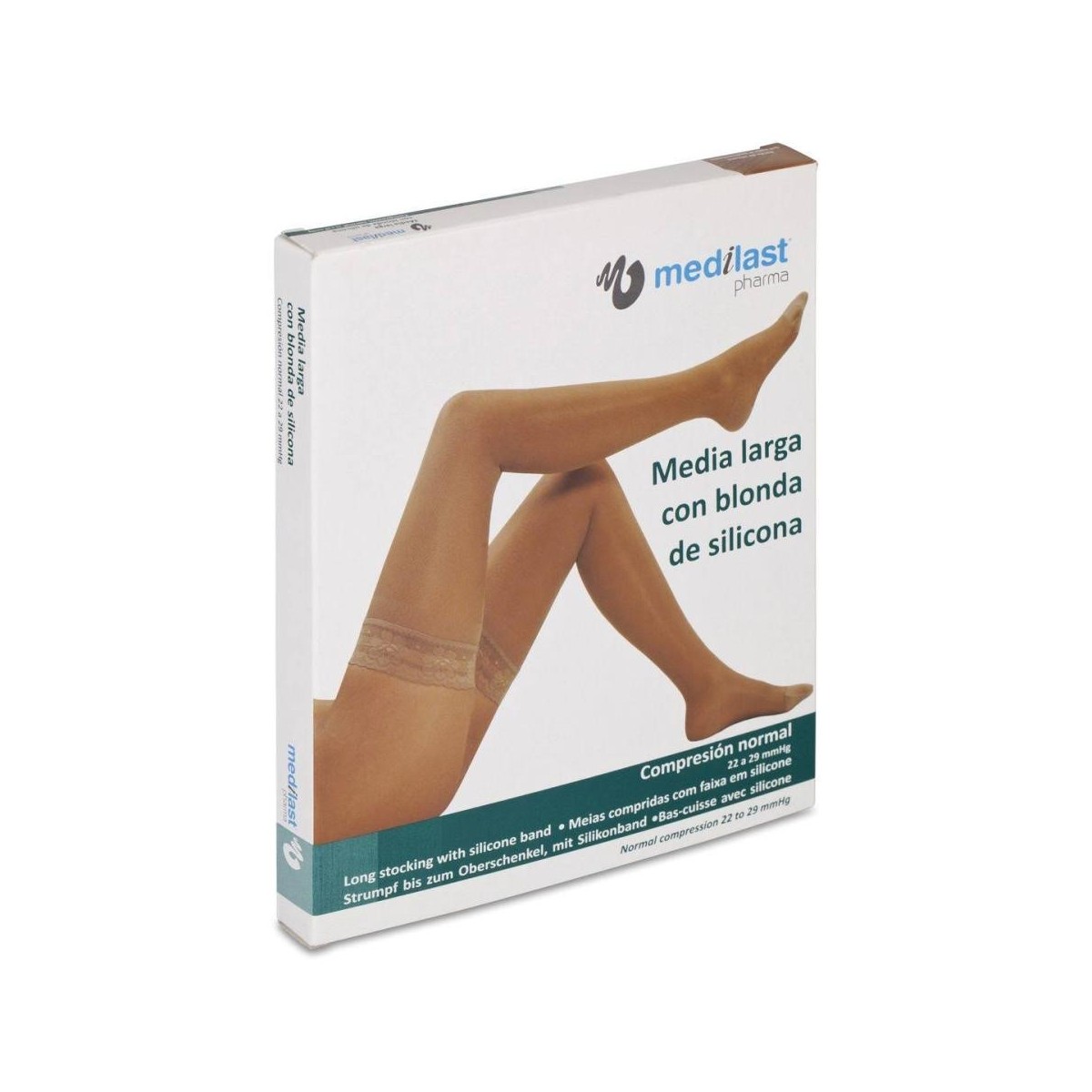 medilast media larga blonda beige tm