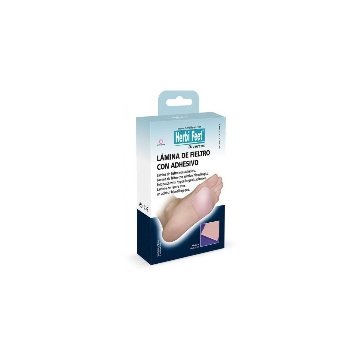 herbi feet lamina de fieltro adhesiva 50x95 cm