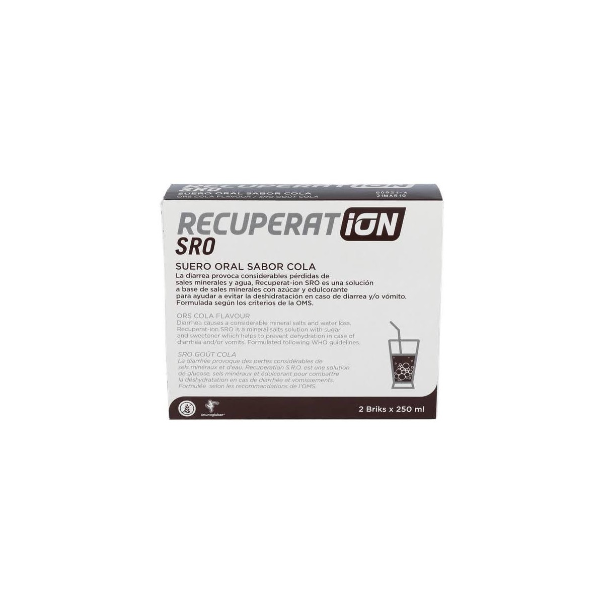 recuperat ion suero oral sabor cola 2 x 250 ml